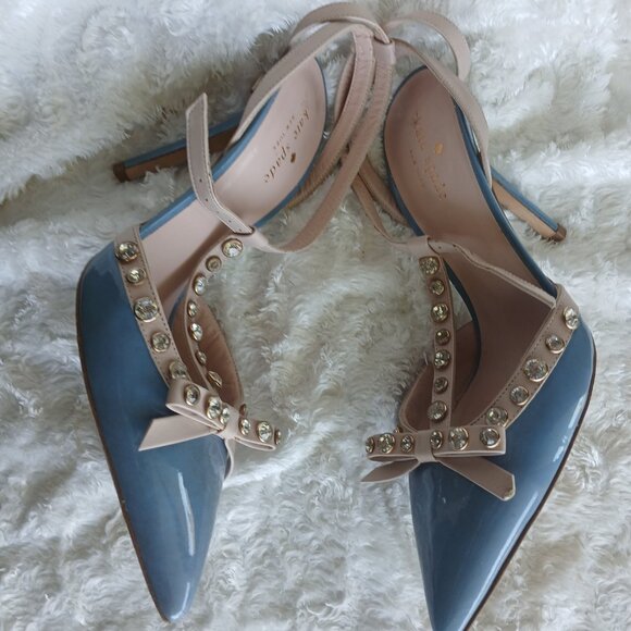 VINTAGE KATE SPADE LYDIA IN PERIWINKLE BLUE HEEL 8 - Picture 3 of 5